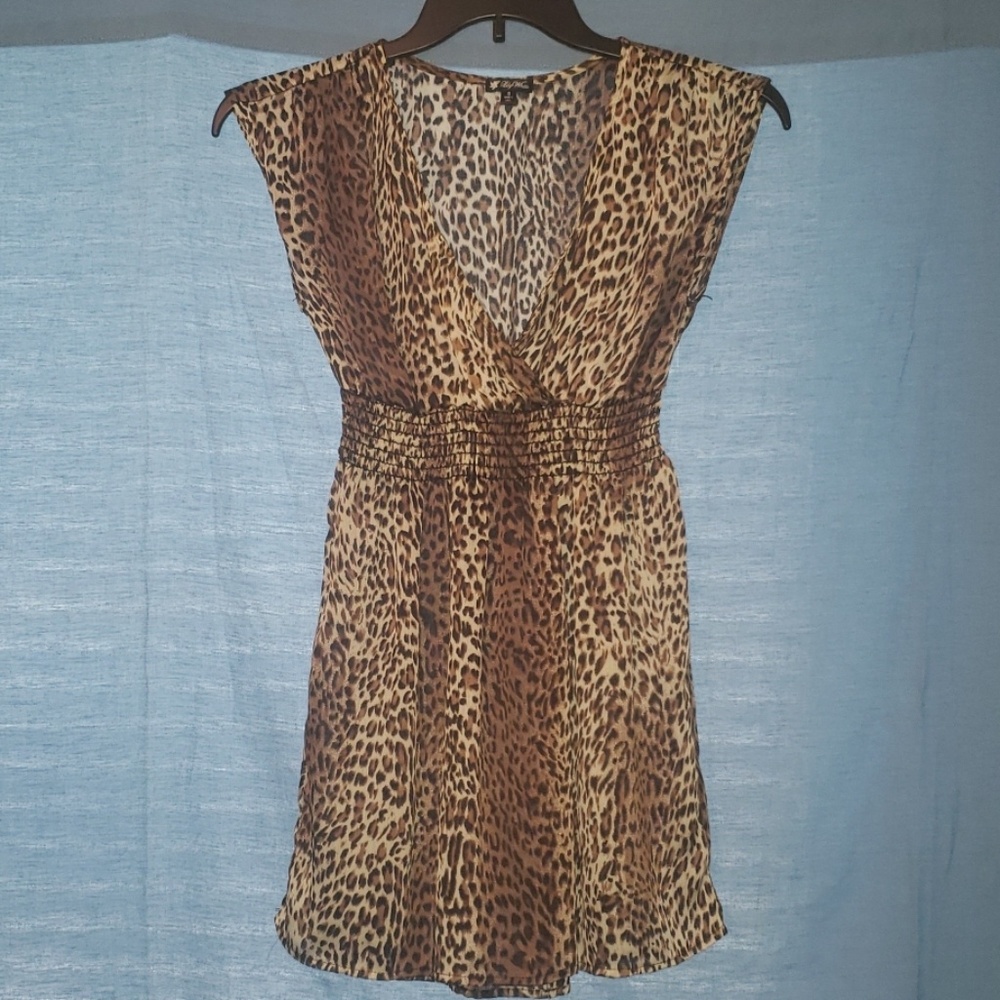 Leopard print tunic top